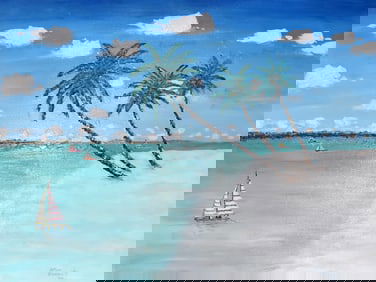 Arthur Kinslow Original Painting Tropical II 36 x 48 inches