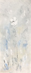 Gudrun Newman Original Painting Textured Flowers IV 16 x 40 inches