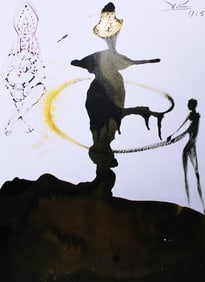 Salvador Dali Original 1967 Dance Biblia Sacra Framed Lithograph