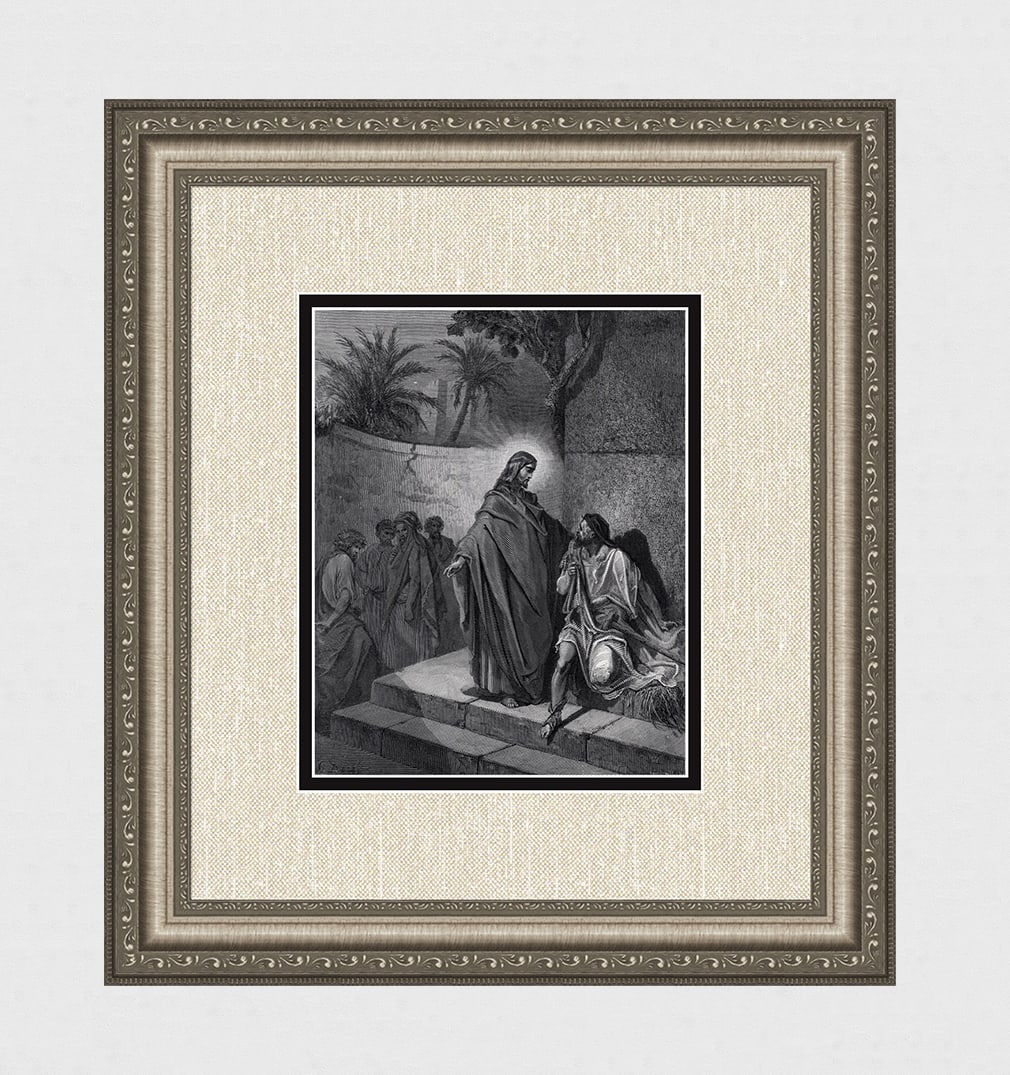 Gustave Dore Jesus Healing the Sick c. 1880 Wood Engraving (1 of 1)