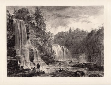 Charles Oliver Murray (Scottish,1842-1923) | "The Falls of Clyde at Bonnington"