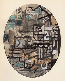 1929 Georges Braque Limited Pochoir COMPOSITION BRAQUE SIGNED Framed
