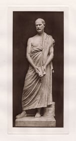 Polyeuktos Statue of Demosthenes 1885 Print Dujardin Framed