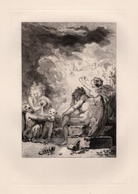 Jean-Honore Fragonard 1800s Etching IMPOSSIBLE CHOICES Limited Framed