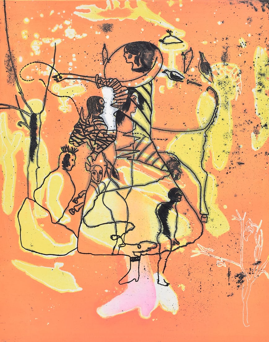 Jorge CASTILLO Poetic Aquatint Etching Gypsy and the Wind Hand Signed: Jorge Jose Castillo Casalderrey (Spanish, b. 1933). Preciosa and the Wind (Preciosa und der Wind). Original aquatint etching Arches paper. Hand signed lower right and numbered left III/X. Publisher: P