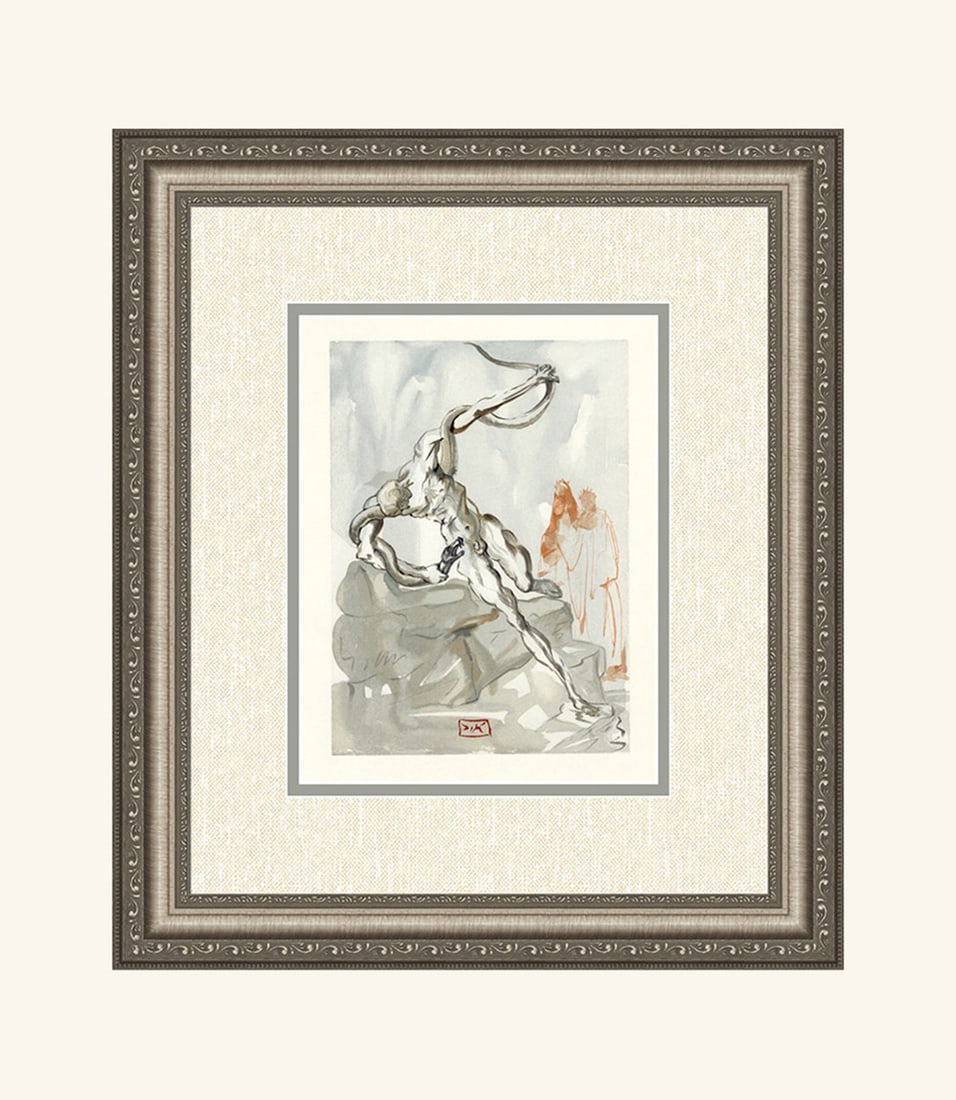 Salvador Dali The Thieves 1960 Woodcut Signed Framed (1 of 4)