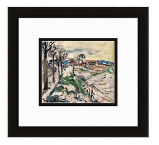 1958 Maurice de Vlaminck Les Coteaux de Chatou lithograph signed
