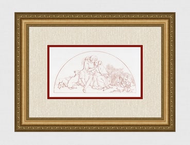 John Everett MILLAIS 1800s Antique print YOUTH Framed Signed