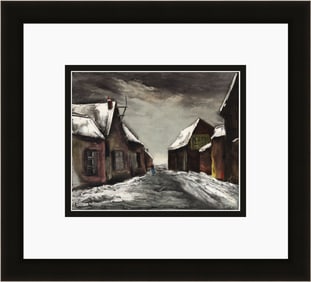 1958 Maurice de Vlaminck Allainville Sous la Neige lithograph signed