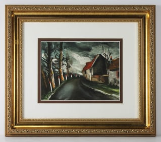 Maurice de Vlaminck La Route de Longny lithograph signed