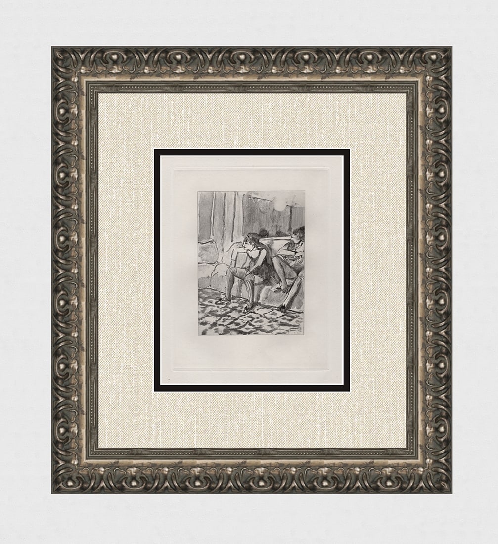 Edgar DEGAS 1938 Limited Edition Etching Deux Filles Framed (1 of 3)