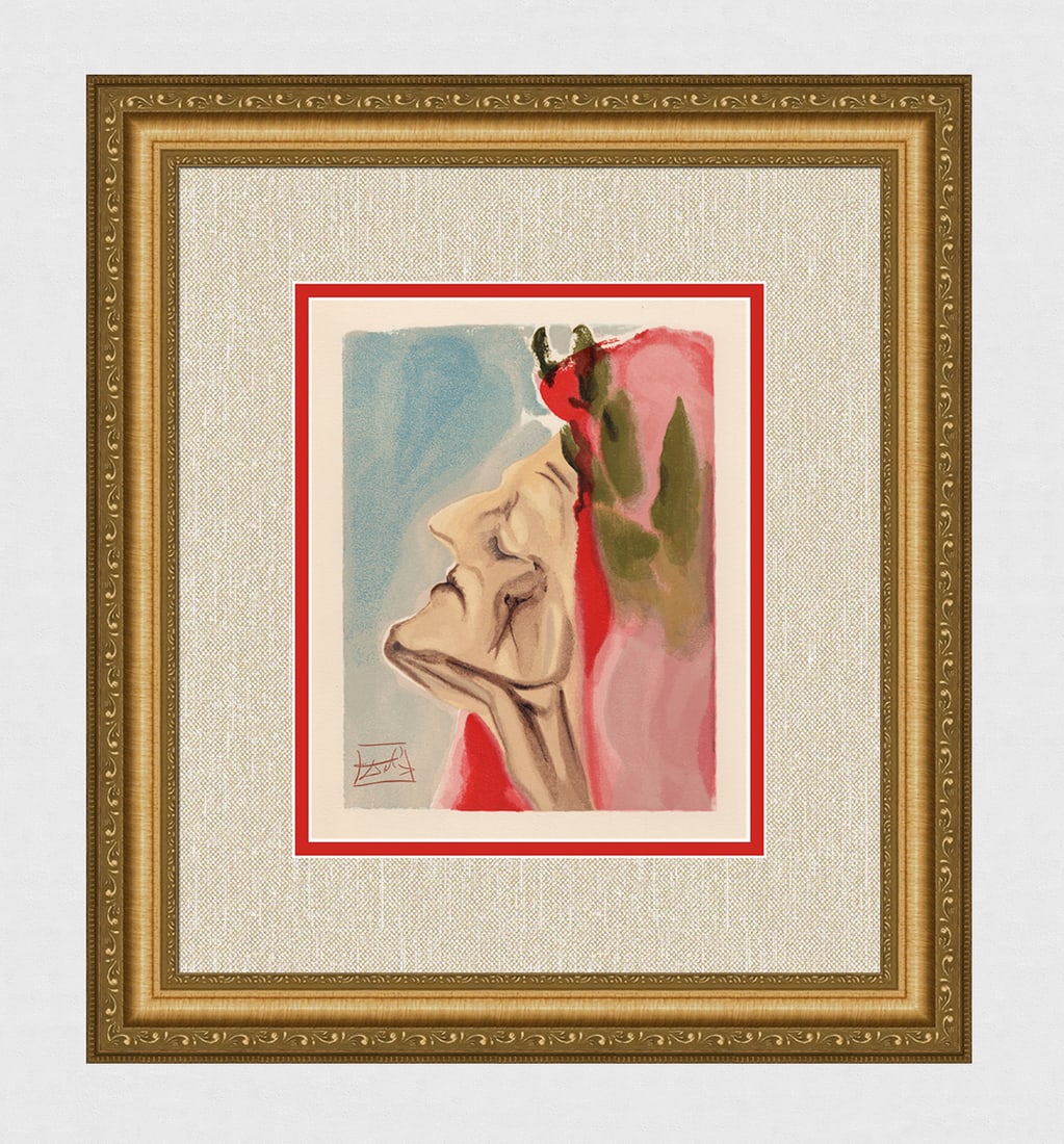 1960 Salvador Dali New Doubt Authentic Woodcut Signed Framed (1 of 3)