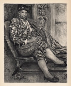 RENOIR 1919 Engraving Portrait of Ambroise Vollard as Toreador SIGNED FRAMED