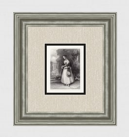 John Franklin 1844 Engraving Going to Church Framed
