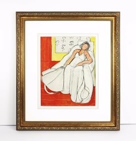 1948 Henri Matisse Girl in White on a Lounge Chair (Jeune Fille En Blanc Sur Une Chaise Lounge)