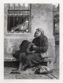 William McTaggart 1800s Engraving Miss Wardour & Edie Framed Signed