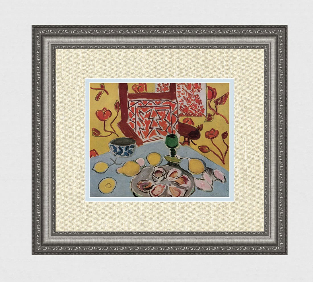 Grand 1943 Henri Matisse Color Lithograph "Nature Morte Bleue" Signed Framed COA (1 of 2)