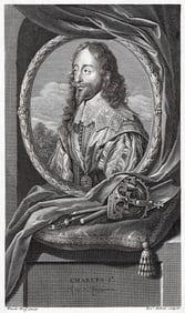 Adriaen van der Werff 1697 Engraving King Charles I Framed