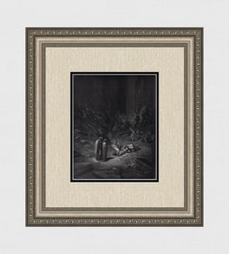 Gustave Dore Heretics (Dante's Divine Comedy Enferno) c. 1880 Woodcut