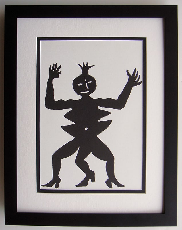 Alexander Calder Original Lithograph Framed 1975: Calder, Alexander. "Three Legged Man" Color lithograph published by Maeght, 1975. Professionally framed and matted. Sheet 11 x 15 inches, framed c. 19 x 22 inches. Notes: reference dlm 212. This artwo