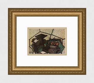 FRAMED Georges BRAQUE Vintage 1956 Lithograph "La Nappe Verte" SIGNED