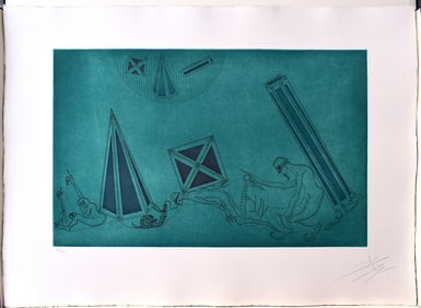 Joan Ponc 1975 Etching Equivalents Signed Numbered