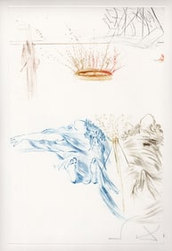 Salvador Dali Tristan Etching Signed Limited Framed