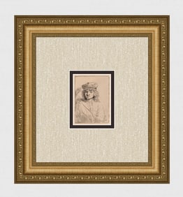 REMBRANDT 1800S Etching B11 Titus Rembrandt's Son DURAND