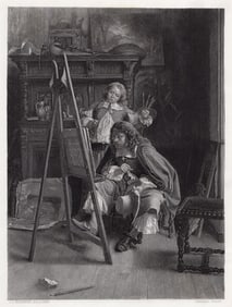 Ernest Meissonier The Critic 1879 Engraving Framed