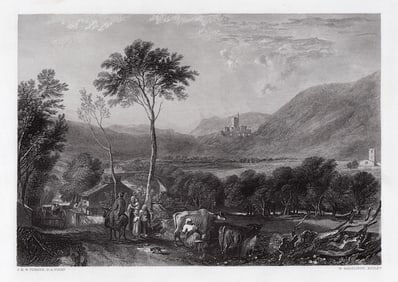 Joseph Mallord William Turner Hornby Castle 1875 engraving