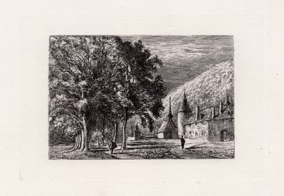 Philip Gilbert Hamerton In the Val Ste. Veronique etching signed