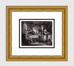 Daniel Maclise 1859 engraving Gil Blas signed