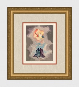 1960 Salvador Dali Ecstasy Authentic Woodcut Signed Framed