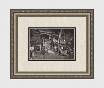 1800s Antique Print Hans Makart In Makart's Large Studio Signed Framed