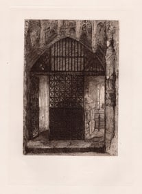 John William Inchbold In Westminster Abbey 1879 etching
