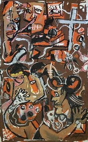 Gino Perez Souls Original Acrylic painting 49 x 30 inches