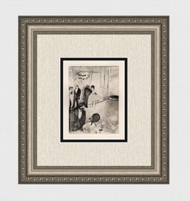 1938 Limited Edition EDGAR DEGAS Etching Conversation in the Foyer Framed