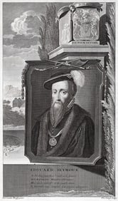 Adriaen van der Werff 1697 Engraving Edward Seymour, 1st Duke of Somerset Framed