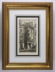 Charles Meryon Tourelle de la rue de la Tixeranderie, Paris (House with a Turret, on the Weaver's