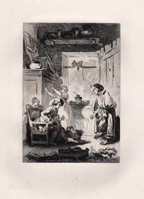 JEAN-HONORE FRAGONARD Limited 1800s Etching The Demon Belphegor Framed