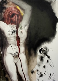 Salvador Dali Framed Original 1967 David and Goliath Lithograph