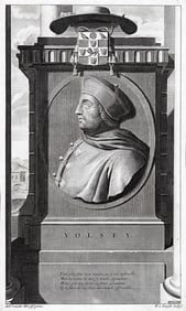 Adriaen van der Werff 1697 Engraving Thomas Wolsey Cardinal Archbishop Framed
