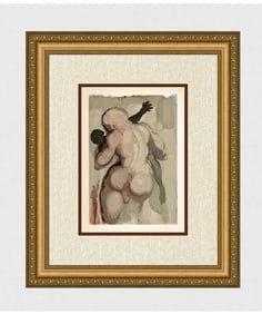 1960 Salvador Dali Violence Authentic Woodcut