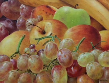 Rubin Franco Jaime Original Coconut Beach Painting 48 x 36