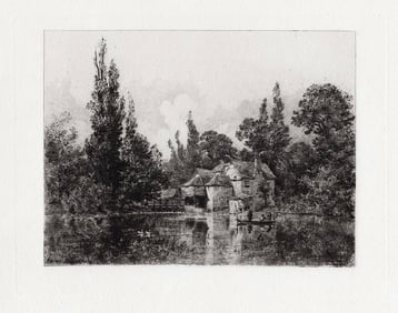 Alfred Louis Brunet Debaines Iffley Mill 1879 etching