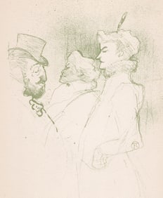 Toulouse LAUTREC SIGNED 1946 Color Lithograph "Pourquoi Pas" Framed