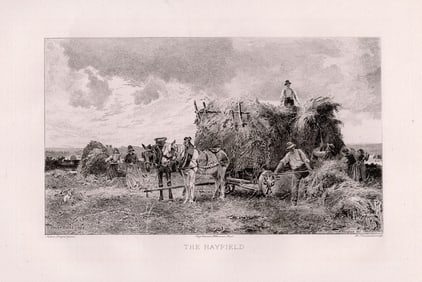 Julien Dupre The Hayfield 1891 etching