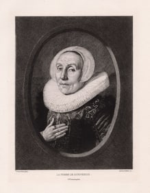 Frans Hals the Elder The Wife of Scriverius 1874 etching