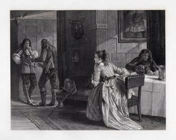 William CRAWFORD 1800s Etching Major Bellenden SIGNED Framed