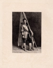 Ernest Meissonier Warrior 1878 etching